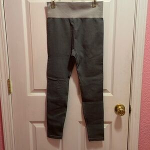 Gray Two-Toned DSG Ribbed Leggings